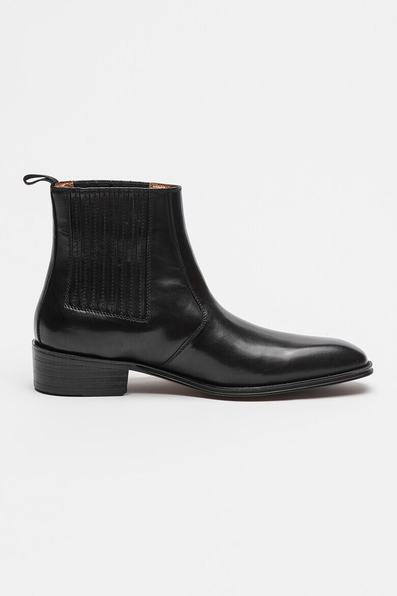 Steve Madden Кожени боти Chelsea Huston - Черен - Pepit.bg