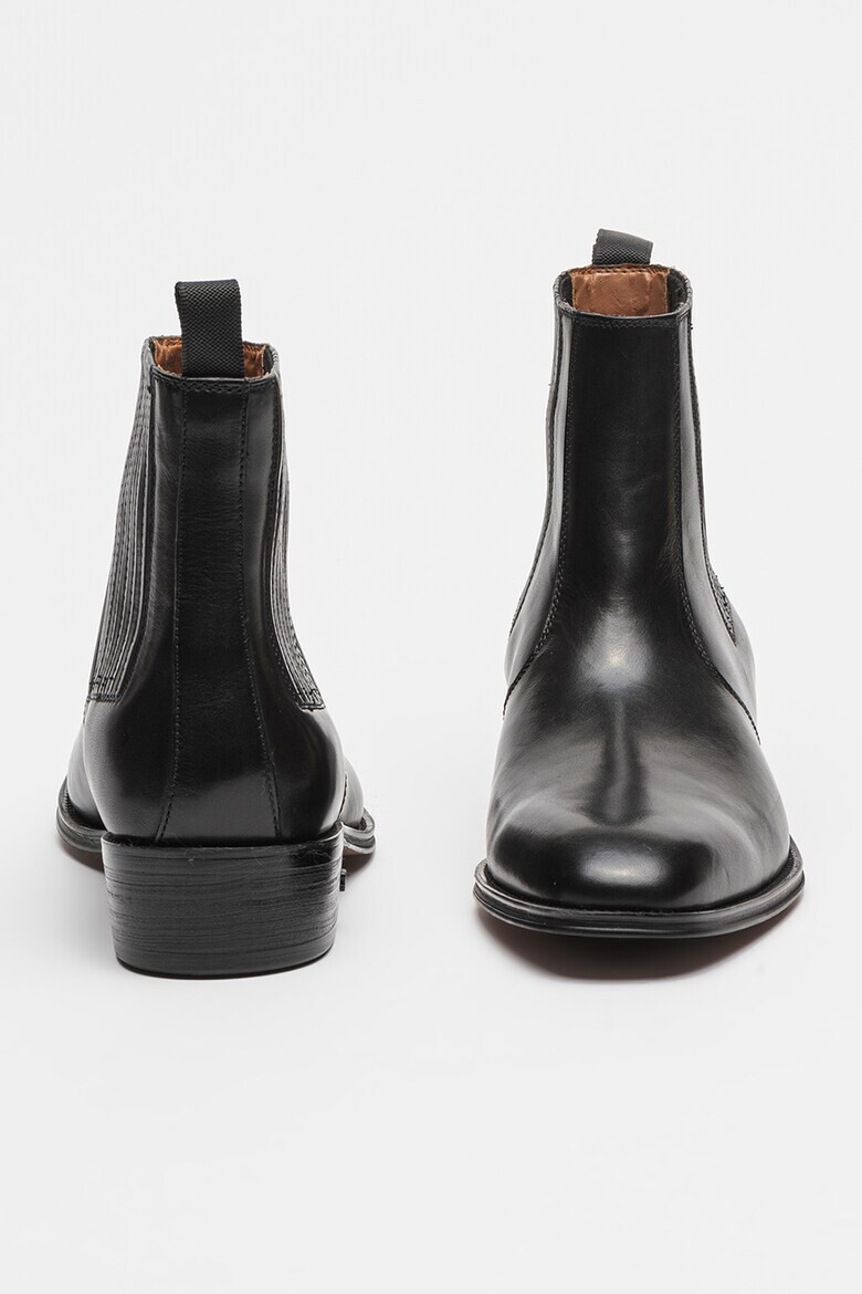 Steve Madden Кожени боти Chelsea Huston - Черен - Pepit.bg
