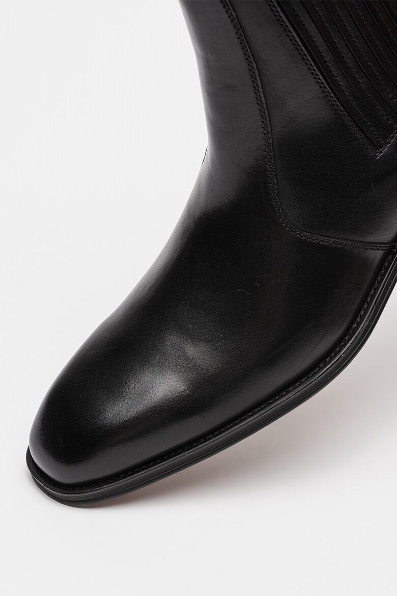 Steve Madden Кожени боти Chelsea Huston - Черен - Pepit.bg