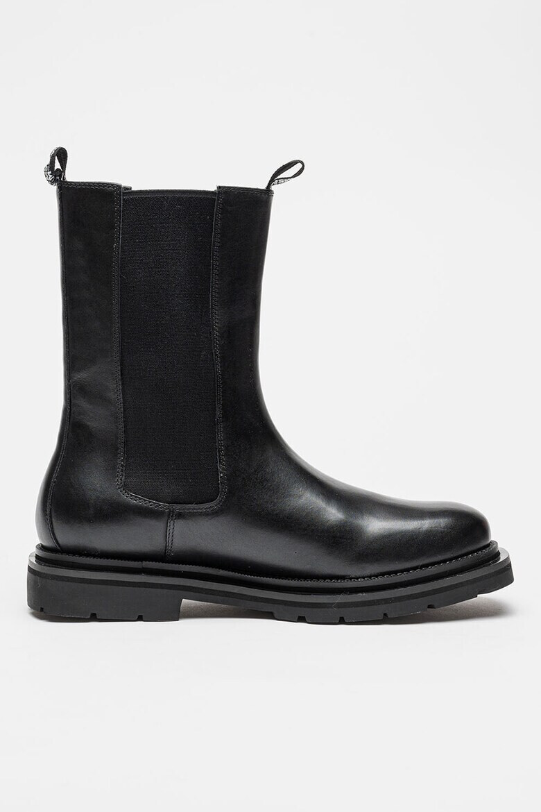 Steve Madden Кожени боти Highflyer Chelsea - Черен - Pepit.bg