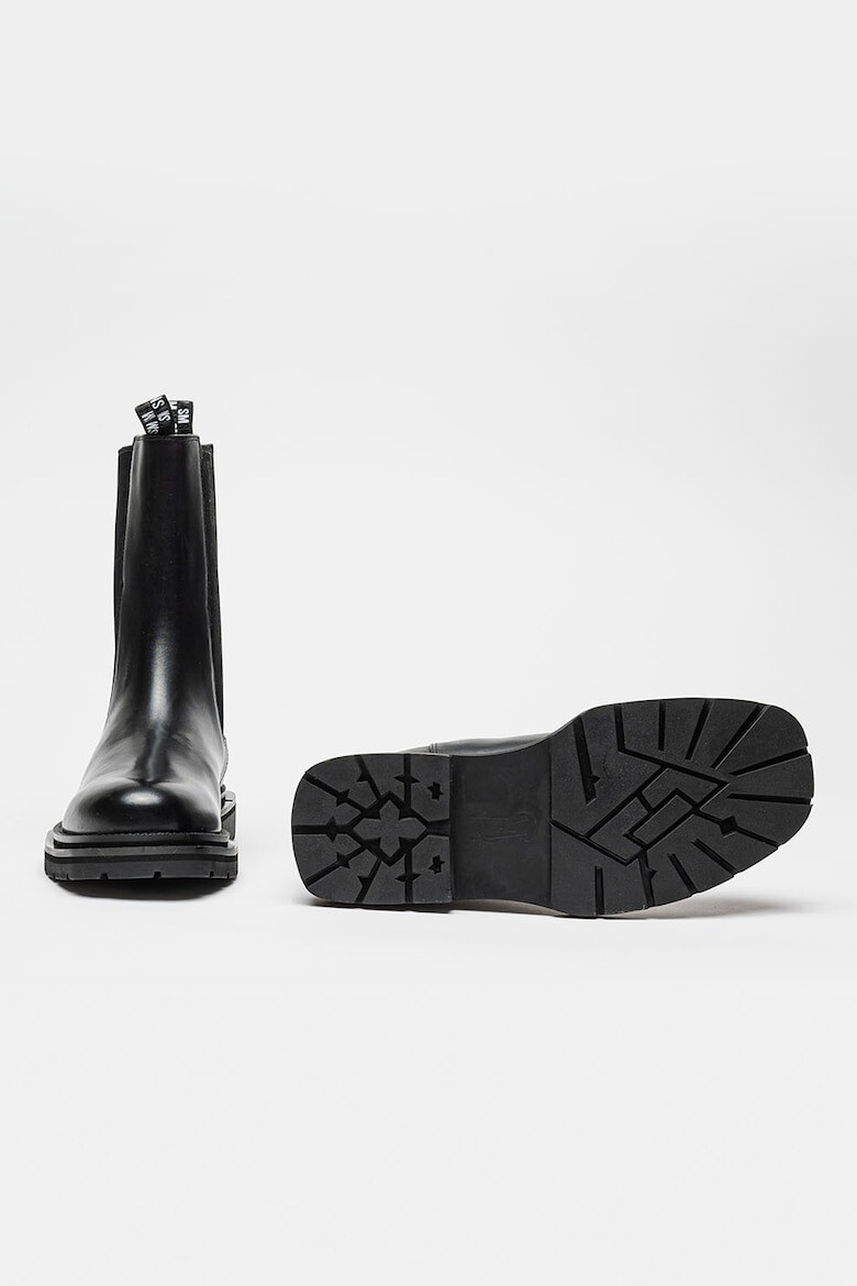 Steve Madden Кожени боти Highflyer Chelsea - Черен - Pepit.bg