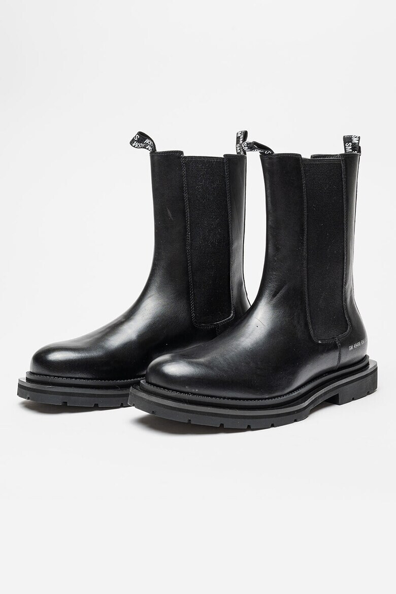 Steve Madden Кожени боти Highflyer Chelsea - Черен - Pepit.bg