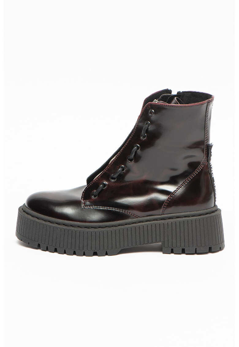 Steve Madden Кожени боти Odyl с релеф - Pepit.bg