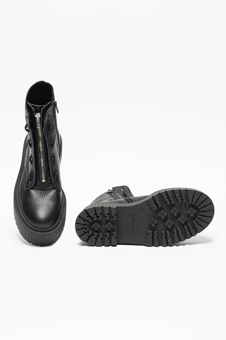 Steve Madden Кожени боти Odyl с релеф - Pepit.bg