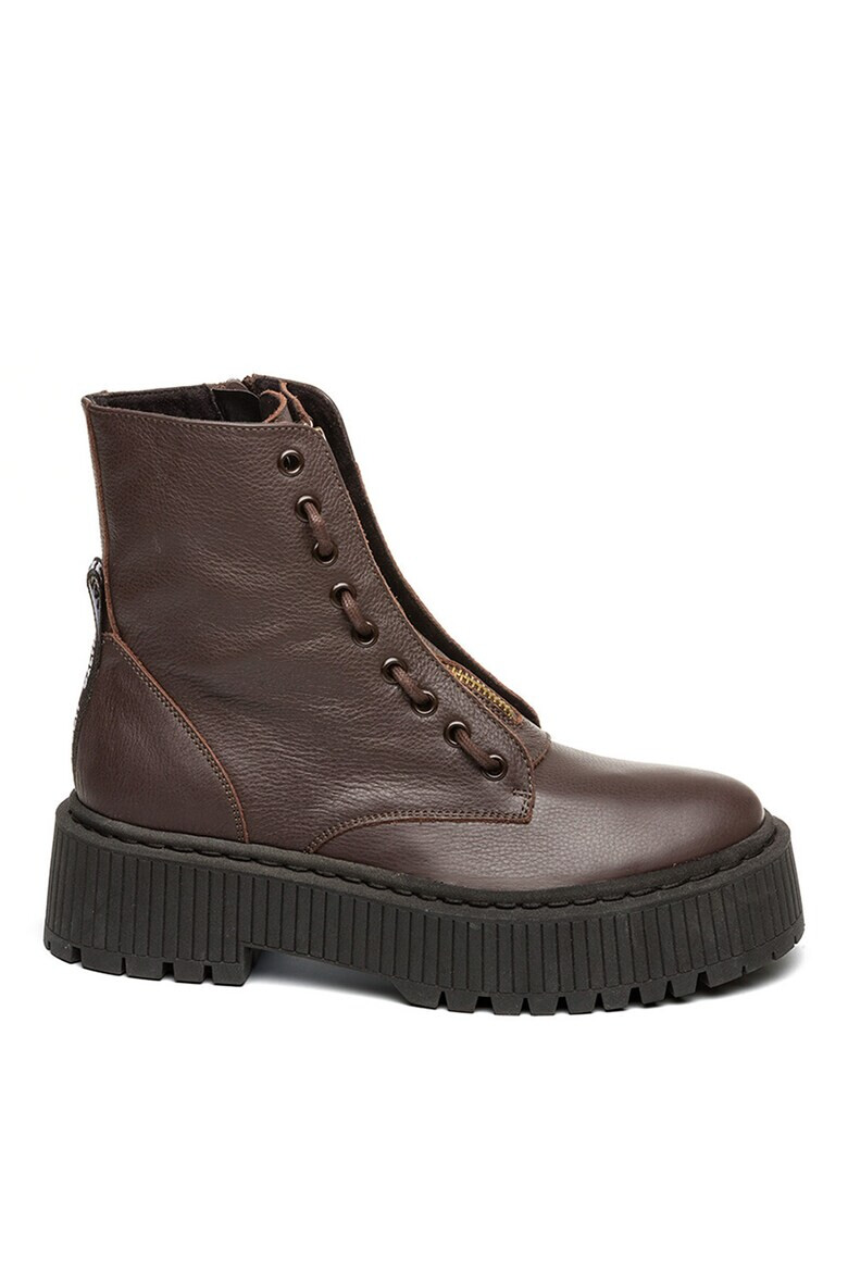 Steve Madden Кожени боти Odyl с релеф - Pepit.bg