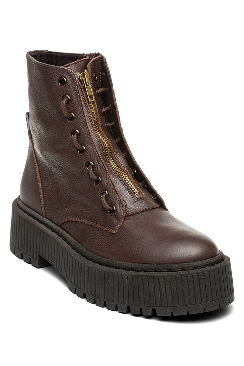 Steve Madden Кожени боти Odyl с релеф - Pepit.bg