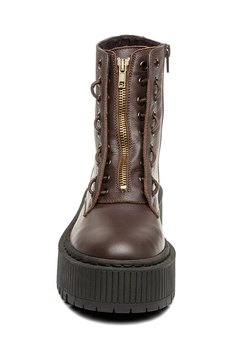 Steve Madden Кожени боти Odyl с релеф - Pepit.bg