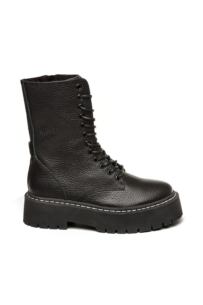 Steve Madden Кожени боти с връзки - Pepit.bg