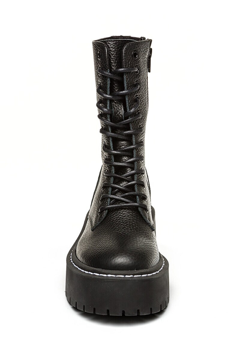 Steve Madden Кожени боти с връзки - Pepit.bg