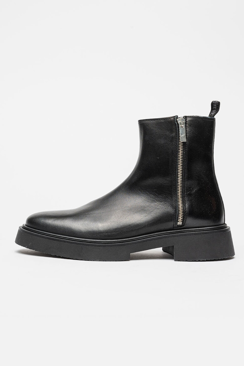 Steve Madden Кожени боти Zenith - Черен - Pepit.bg