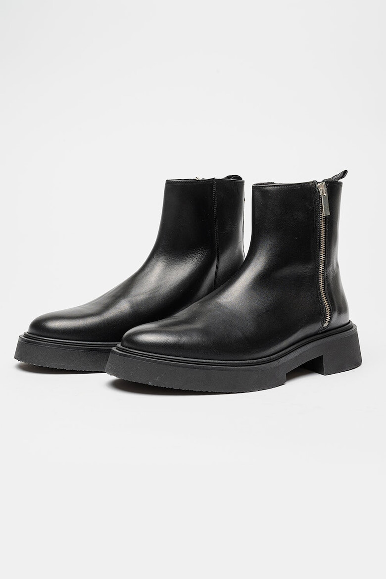 Steve Madden Кожени боти Zenith - Черен - Pepit.bg