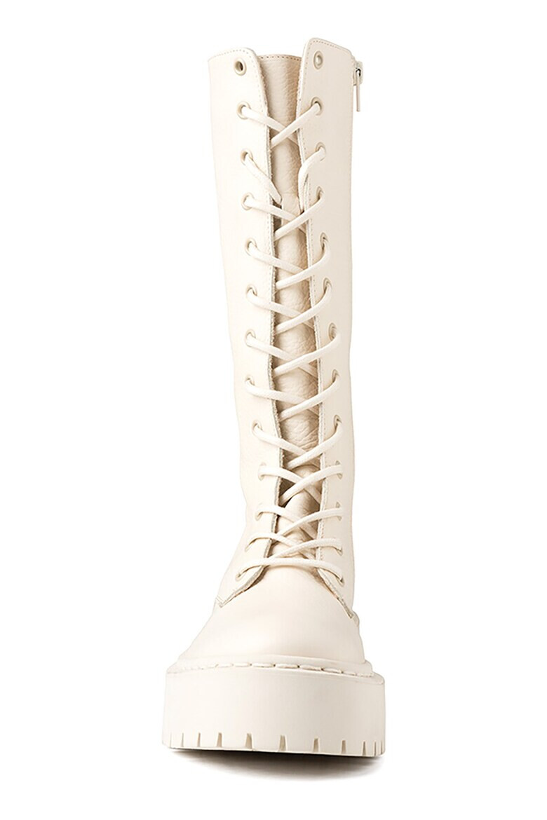 Steve Madden Кожени ботуши с овален връх - Pepit.bg