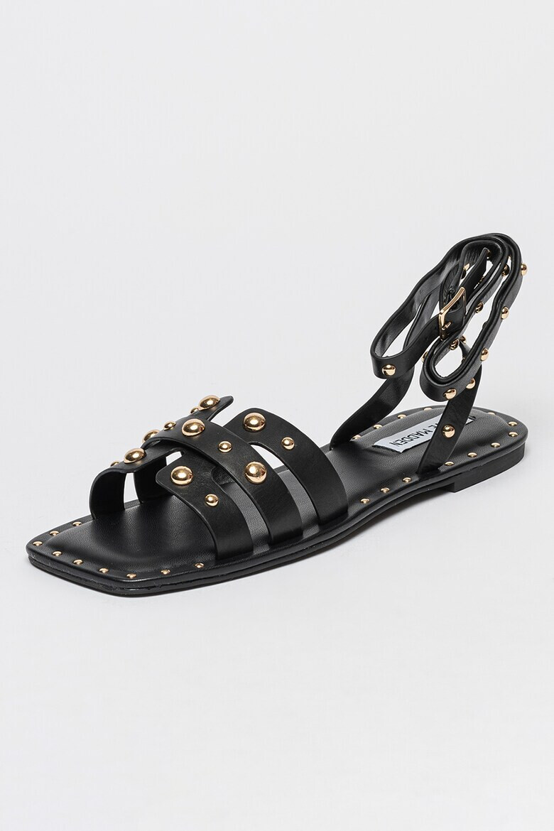 Steve Madden Кожени сандали Trustee - Черен/Сребрист - Pepit.bg