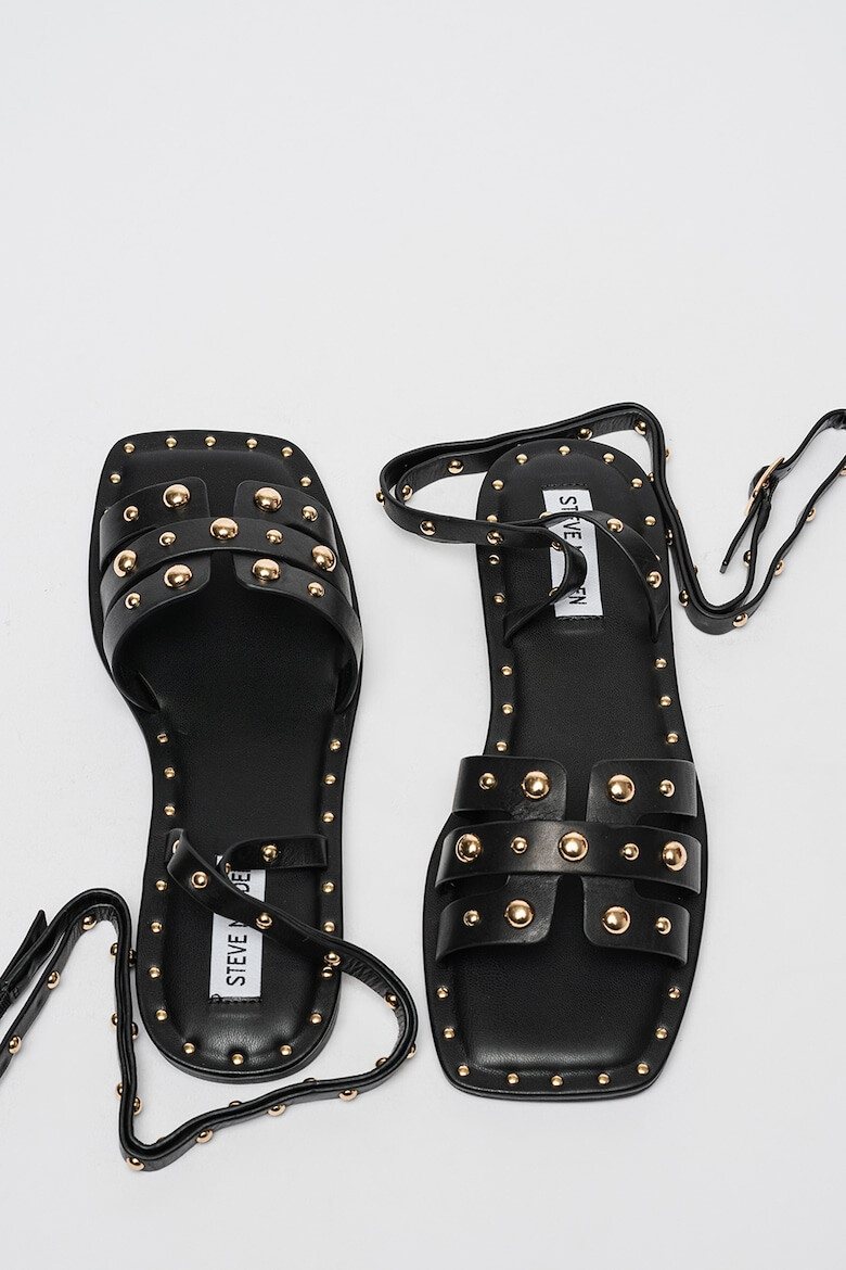 Steve Madden Кожени сандали Trustee - Черен/Сребрист - Pepit.bg