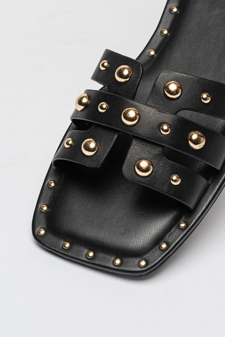 Steve Madden Кожени сандали Trustee - Черен/Сребрист - Pepit.bg