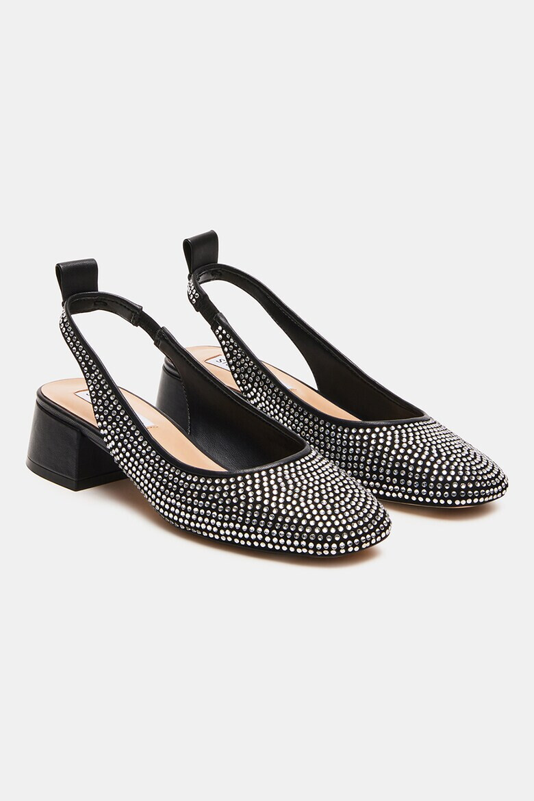 Steve Madden Обувки с масивен ток - Черен/Сребрист - Pepit.bg