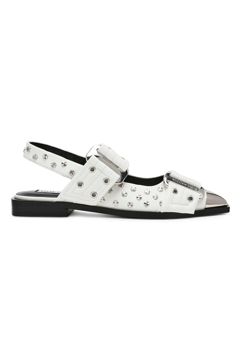 Steve Madden Пантофки с капси - Бял/Сребрист - Pepit.bg