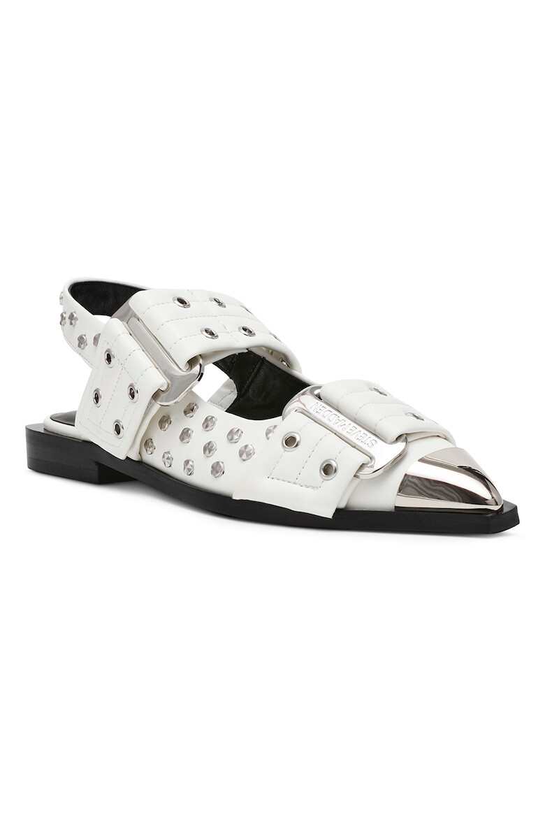 Steve Madden Пантофки с капси - Бял/Сребрист - Pepit.bg