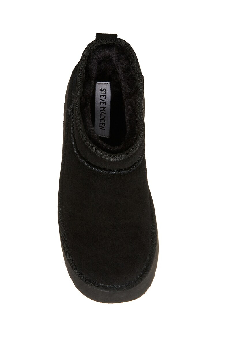 Steve Madden Велурени боти с равна платформа - Черен - Pepit.bg