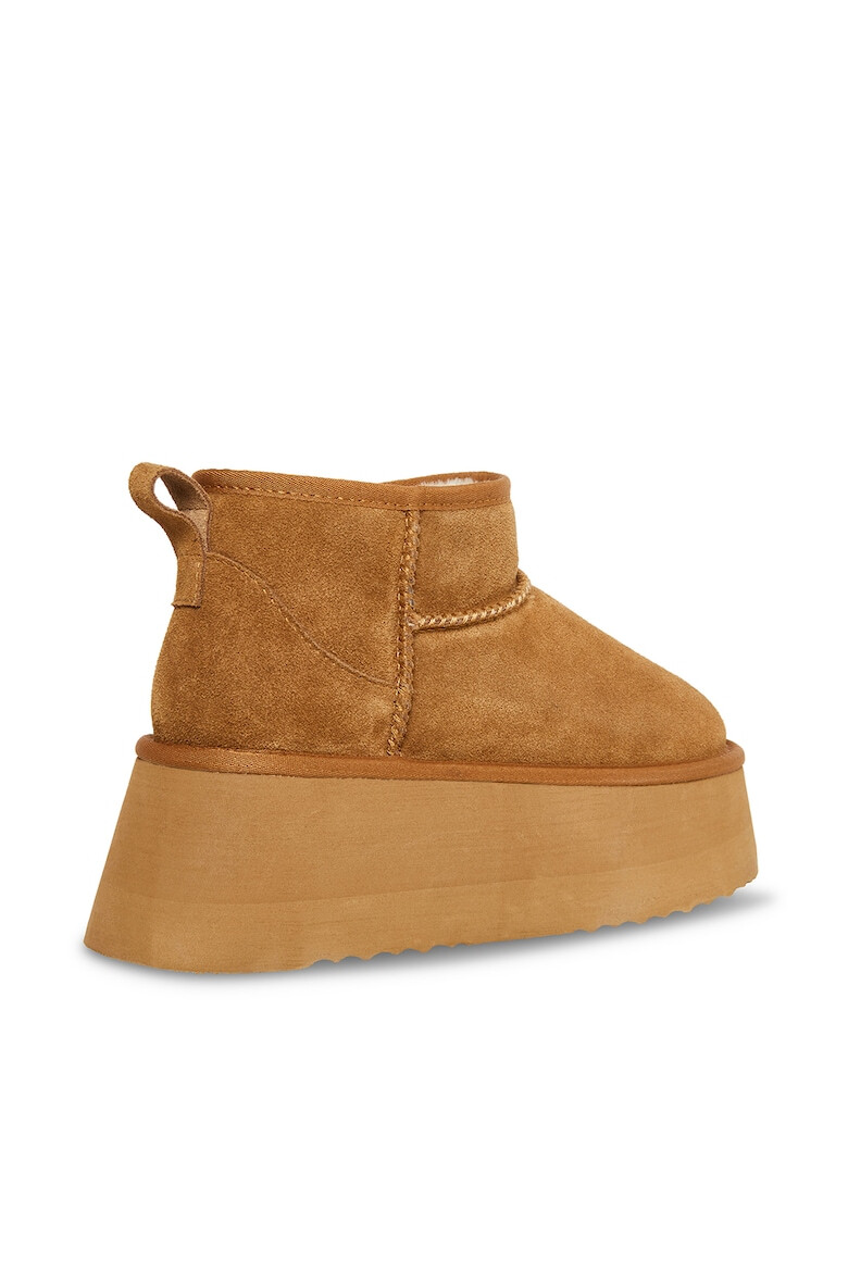 Steve Madden Велурени боти с равна платформа - Светлокафяв - Pepit.bg
