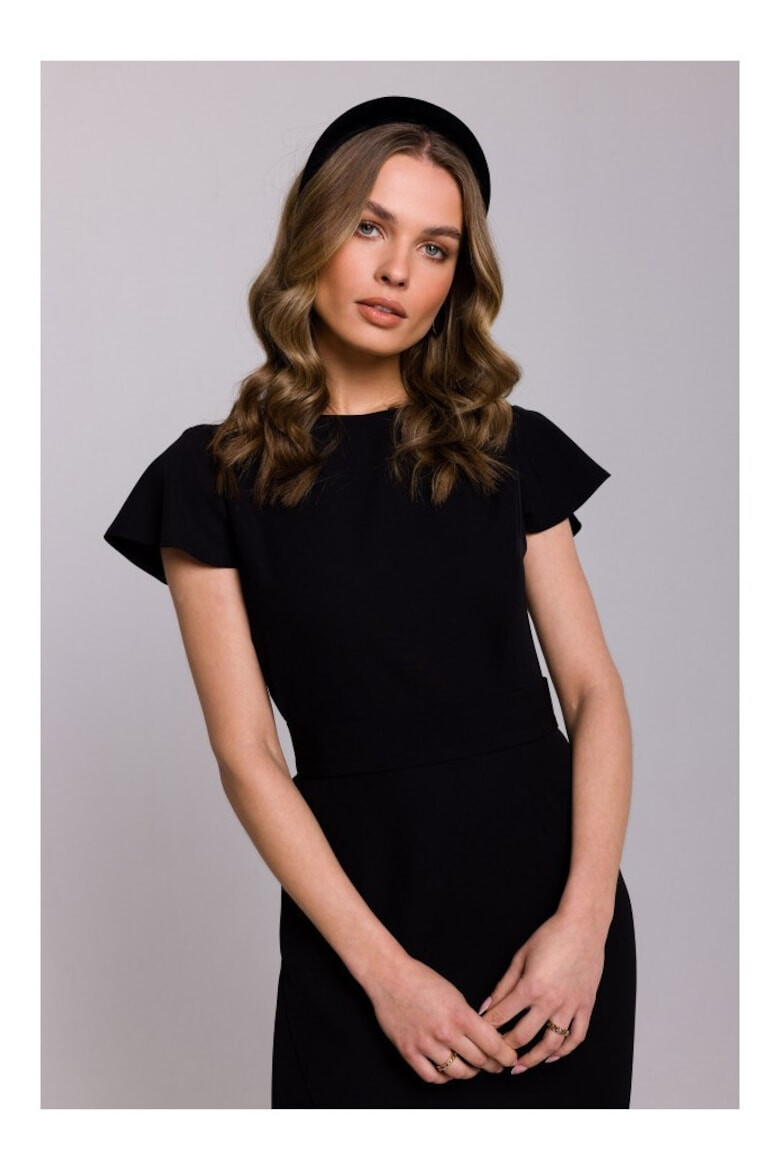 Style Дамска рокля Lyoth - Мини - Plum - Черен - Pepit.bg