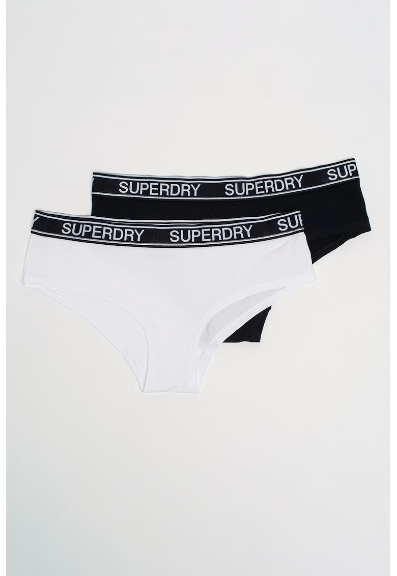 SUPERDRY Бикини хипстър Grace с лого на талията - 2 чифта - Pepit.bg