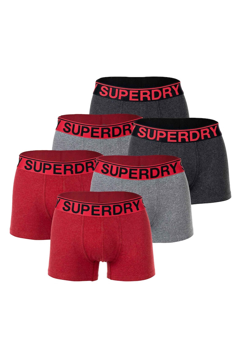 SUPERDRY Боксерки от органичен памук с лого - 6 чифта - Pepit.bg