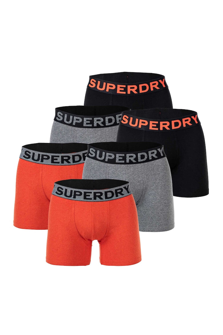 SUPERDRY Боксерки с лого на талията - 6 чифта - Pepit.bg