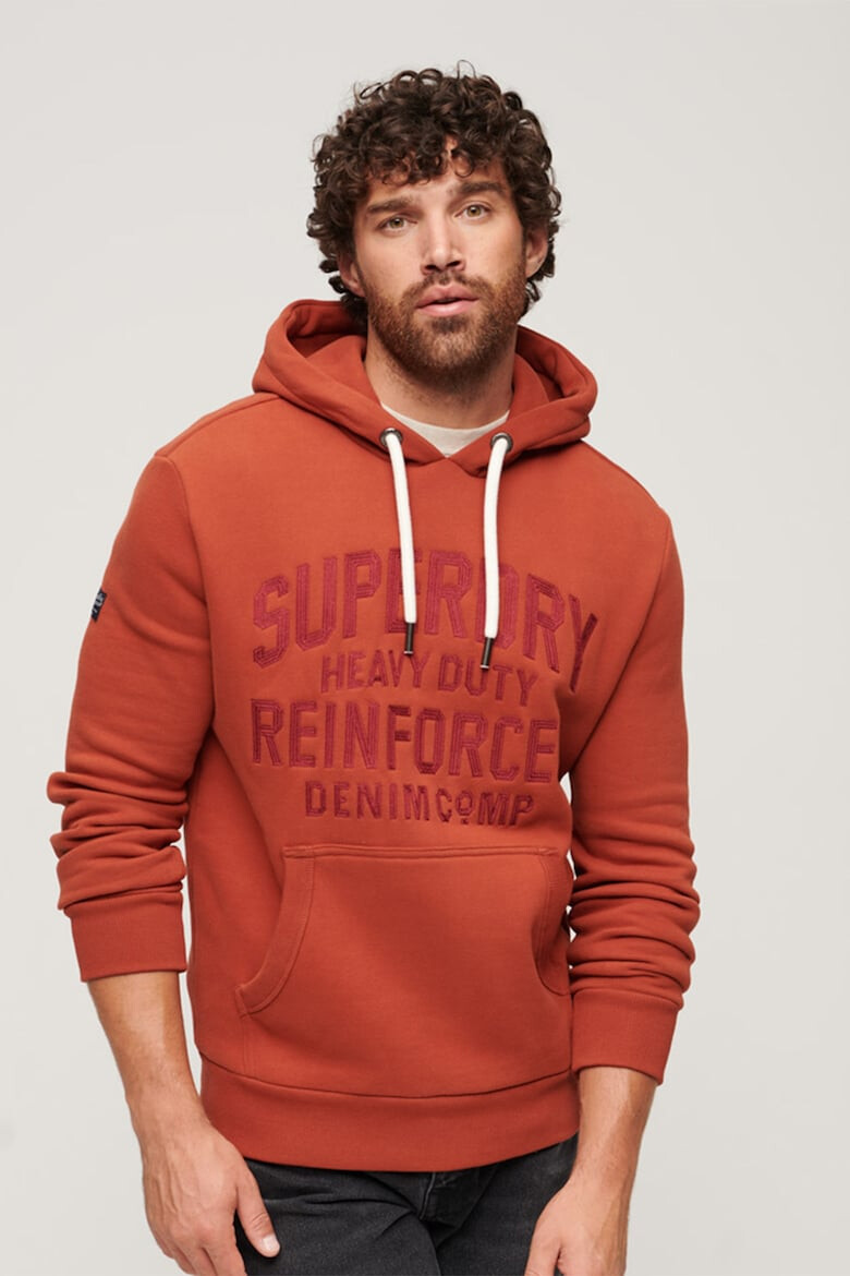 SUPERDRY Бродирано худи Worker Script - Pepit.bg