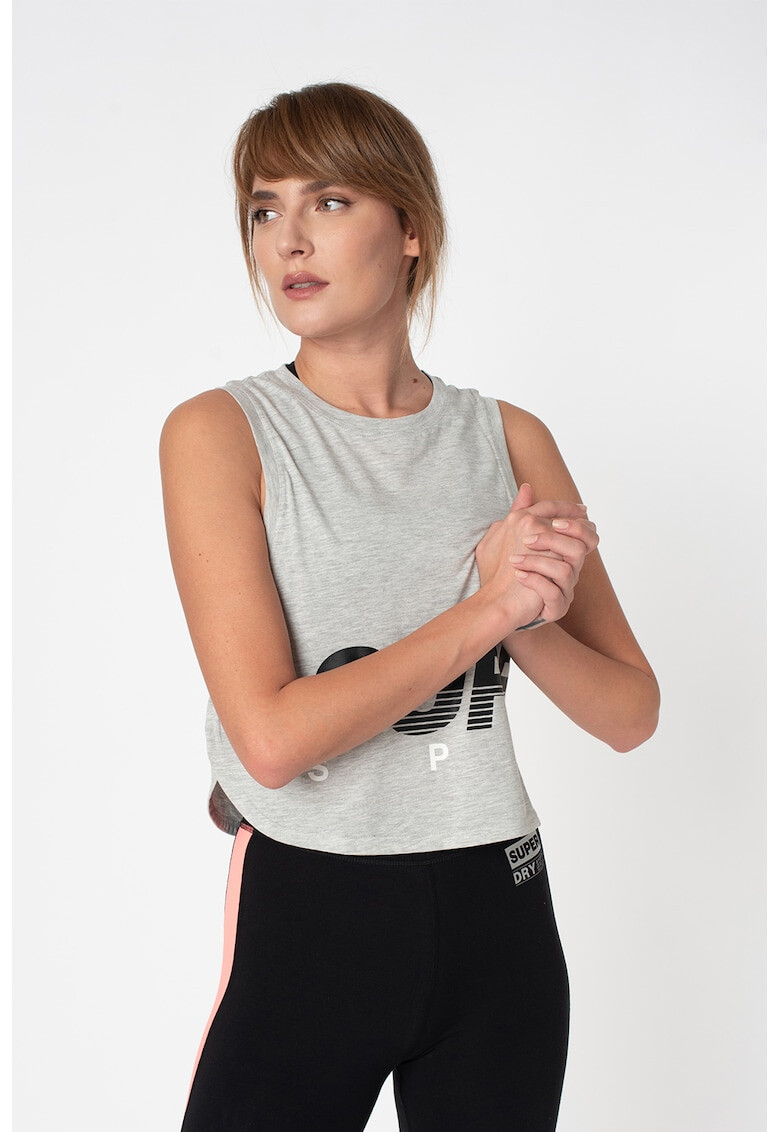 SUPERDRY Фитнес топ с лого - Pepit.bg