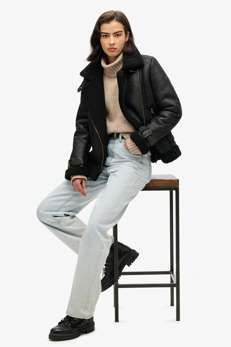 SUPERDRY Яке Aviator от еко пух - Pepit.bg