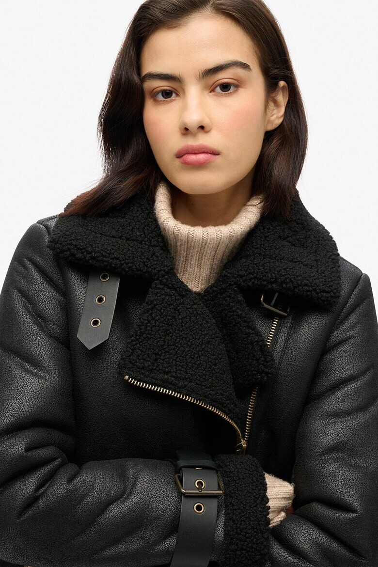 SUPERDRY Яке Aviator от еко пух - Pepit.bg