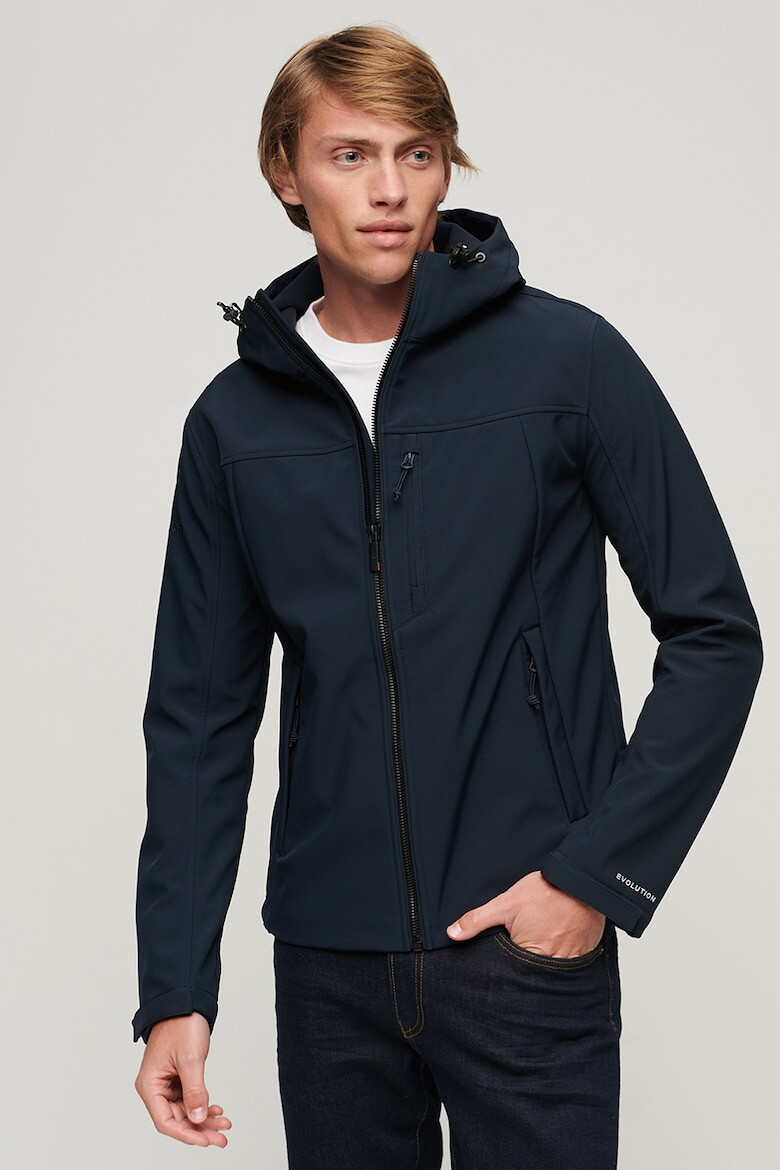 SUPERDRY Яке Softshell с качулка и лого - Pepit.bg