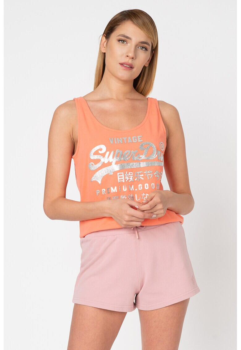SUPERDRY Изрязан топ с лого - Pepit.bg