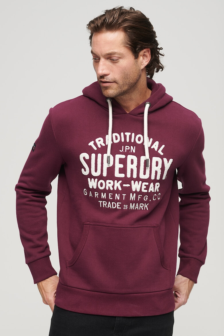 SUPERDRY Худи Ovin Athletic с джобове кенгуру и връзки - Pepit.bg