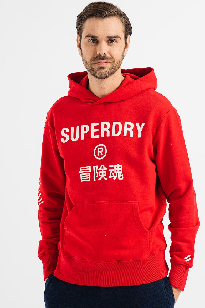 SUPERDRY Худи с лого и джоб кенгуру - Pepit.bg