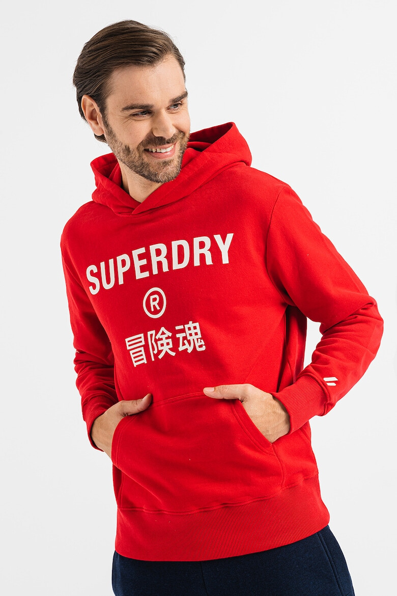 SUPERDRY Худи с лого и джоб кенгуру - Pepit.bg