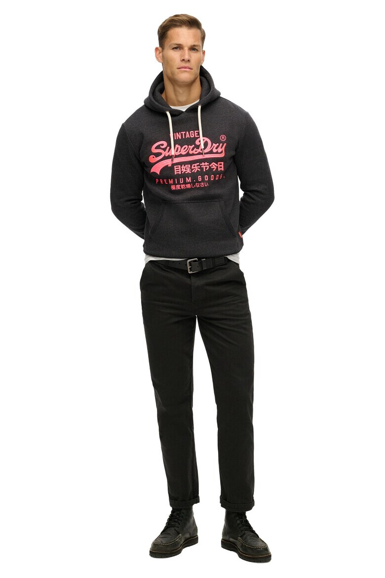 Superdry  Co Худи с лого и джоб кенгуру - Черен - Pepit.bg
