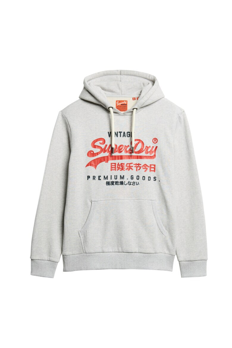 Superdry  Co Худи с лого и джоб кенгуру - Светло сив - Pepit.bg