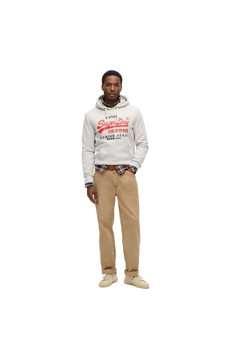 Superdry  Co Худи с лого и джоб кенгуру - Светло сив - Pepit.bg