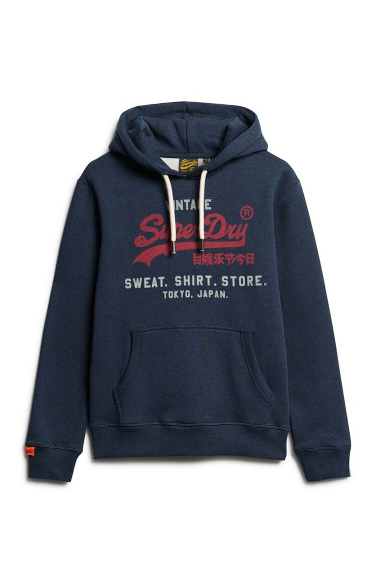 Superdry  Co Худи Heritage с памук с лого - Тъмносин - Pepit.bg