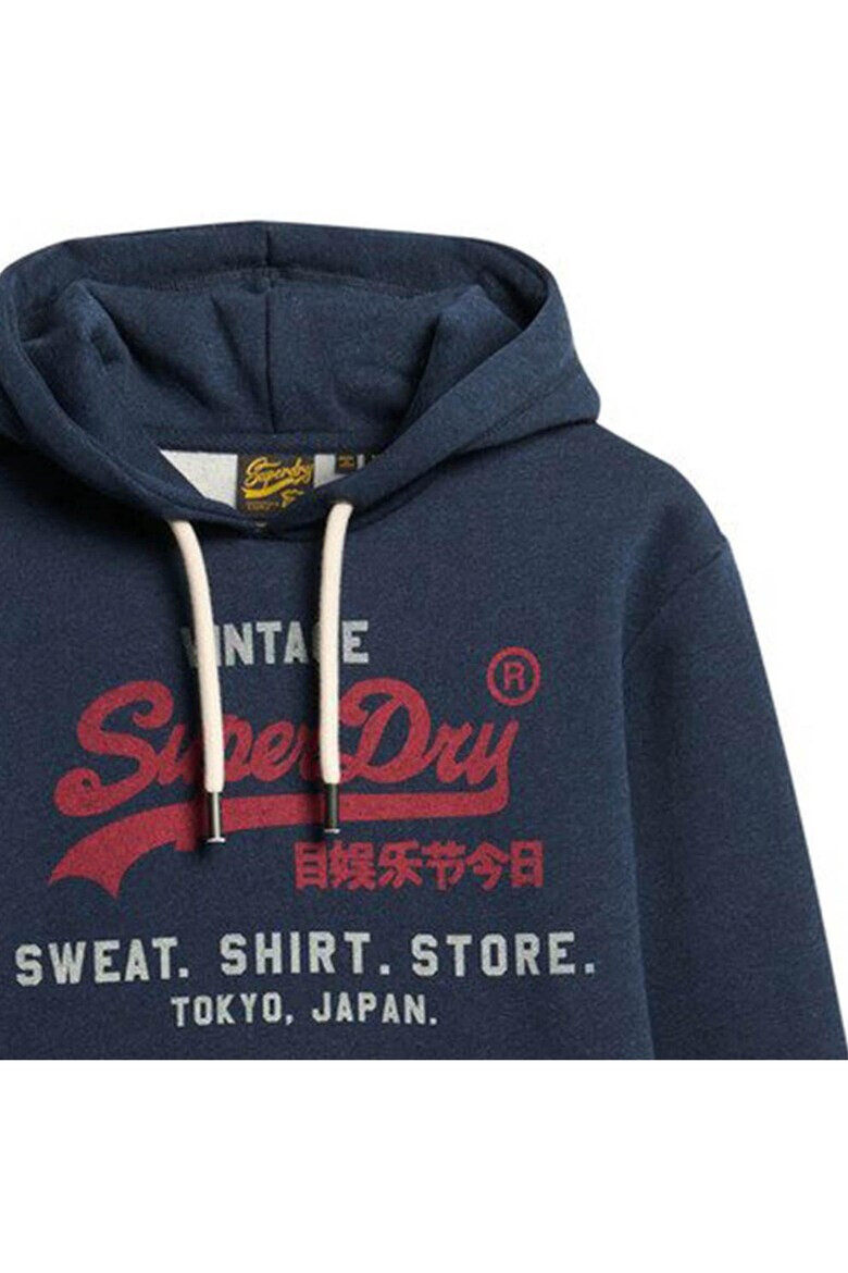 Superdry  Co Худи Heritage с памук с лого - Тъмносин - Pepit.bg