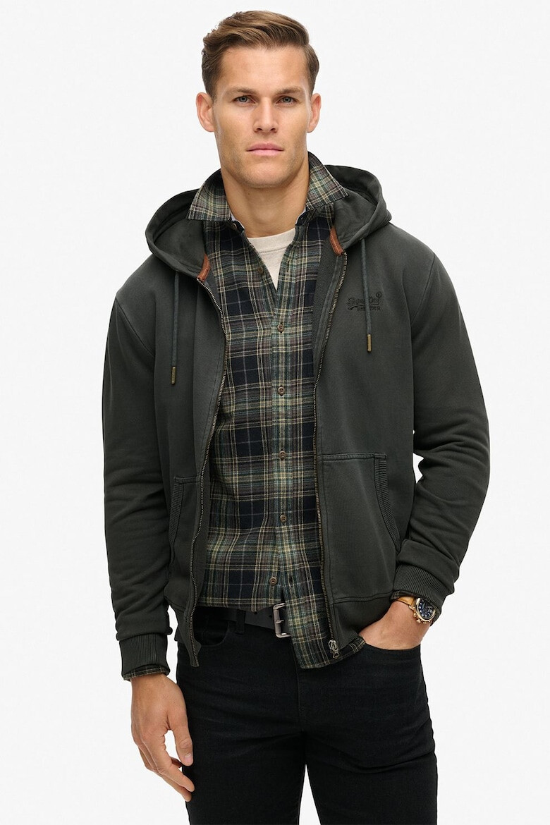 SUPERDRY Худи с цип и паднали ръкави - Pepit.bg