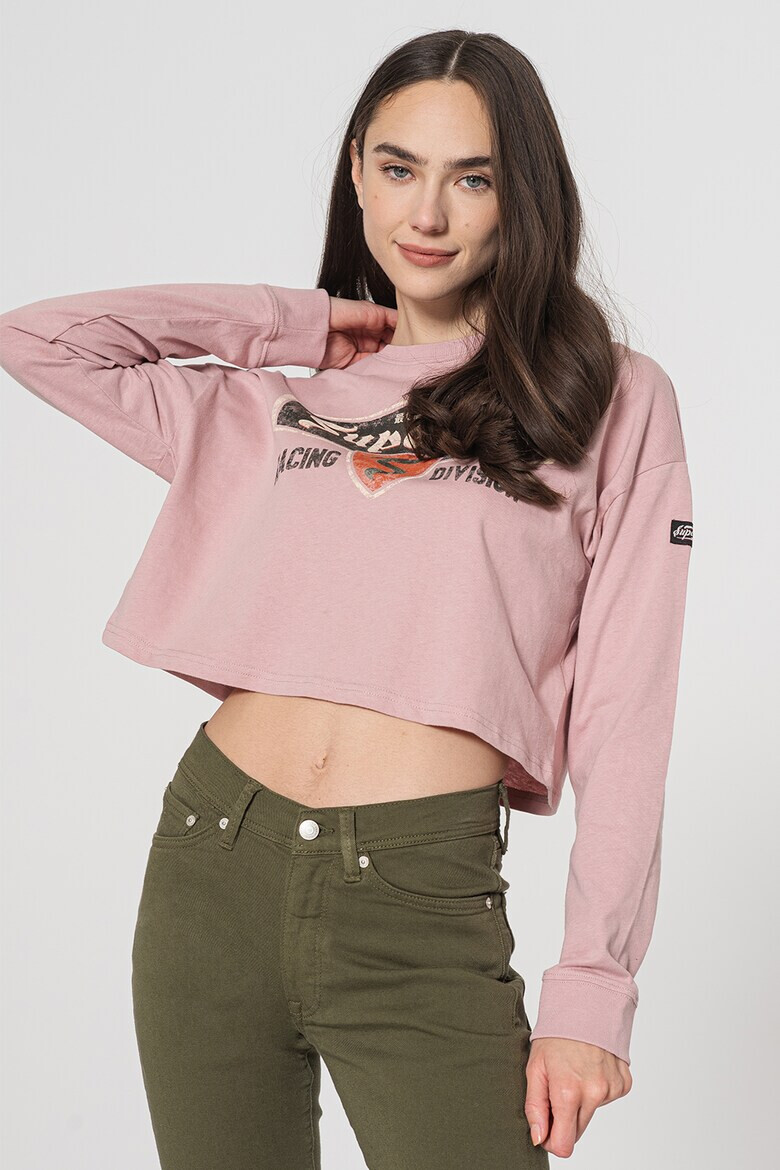 SUPERDRY Къс суитшърт Boho с паднали ръкави - Pepit.bg