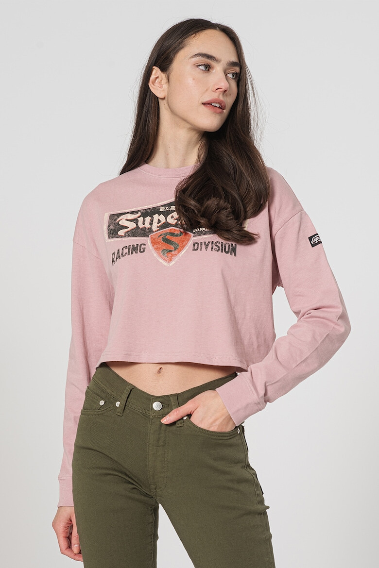 SUPERDRY Къс суитшърт Boho с паднали ръкави - Pepit.bg