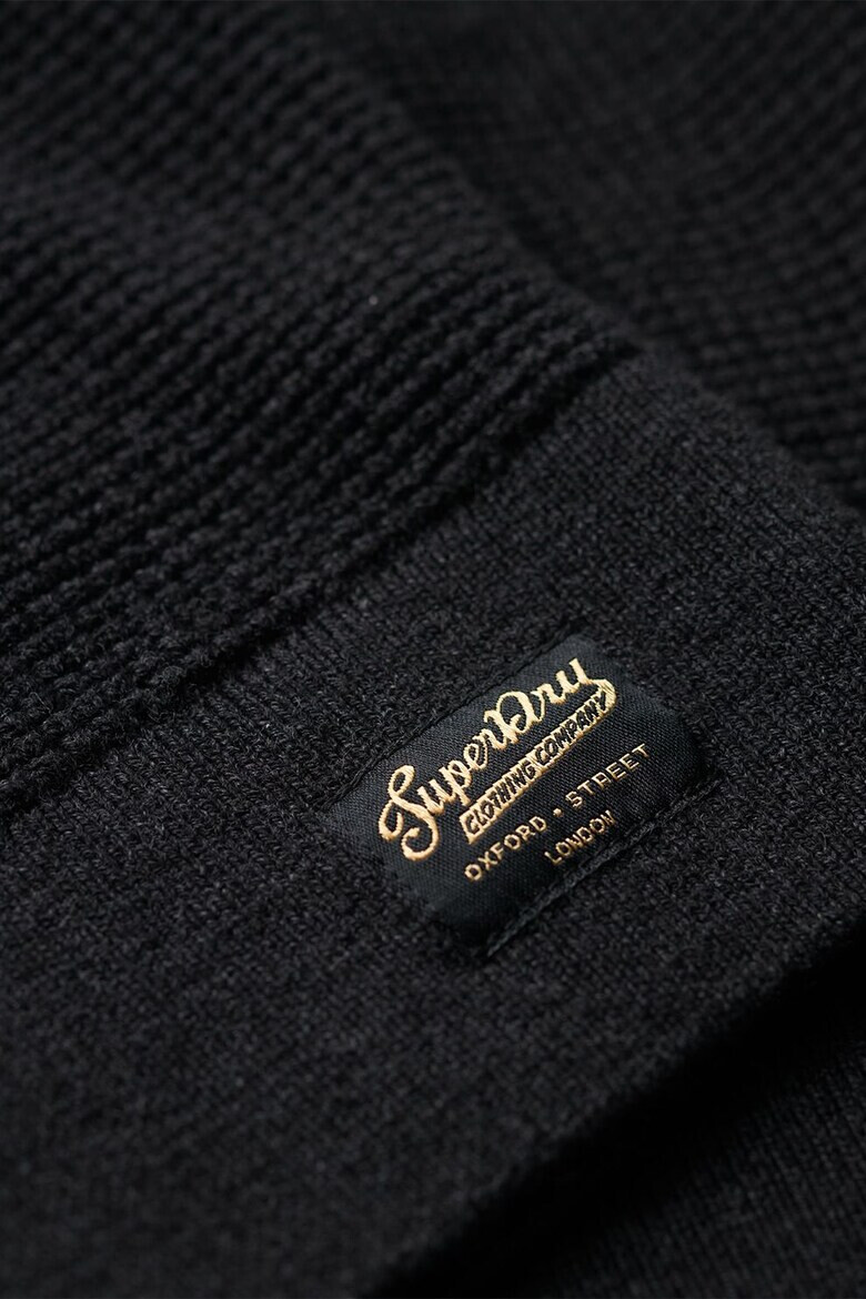 SUPERDRY Памучен пуловер с овално деколте - Pepit.bg