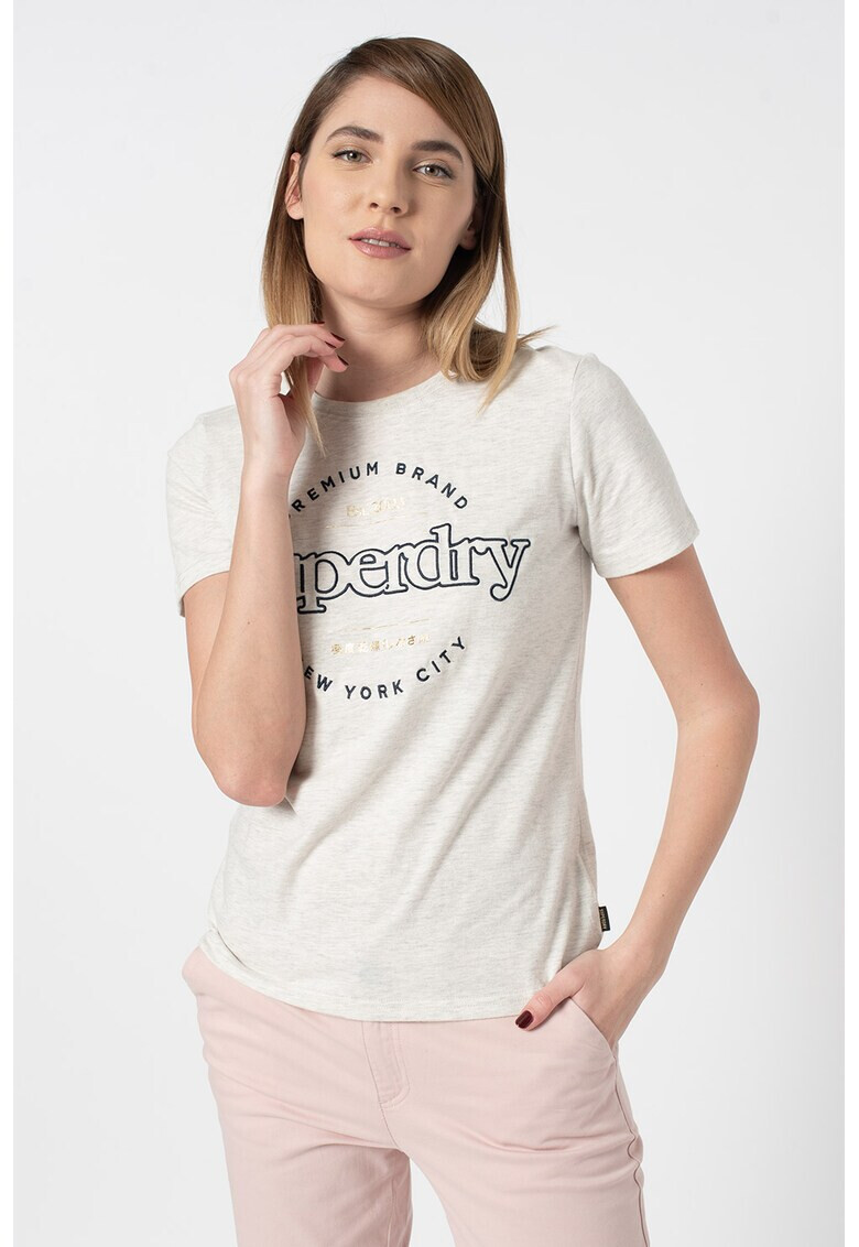 SUPERDRY Памучна тениска Established - Pepit.bg