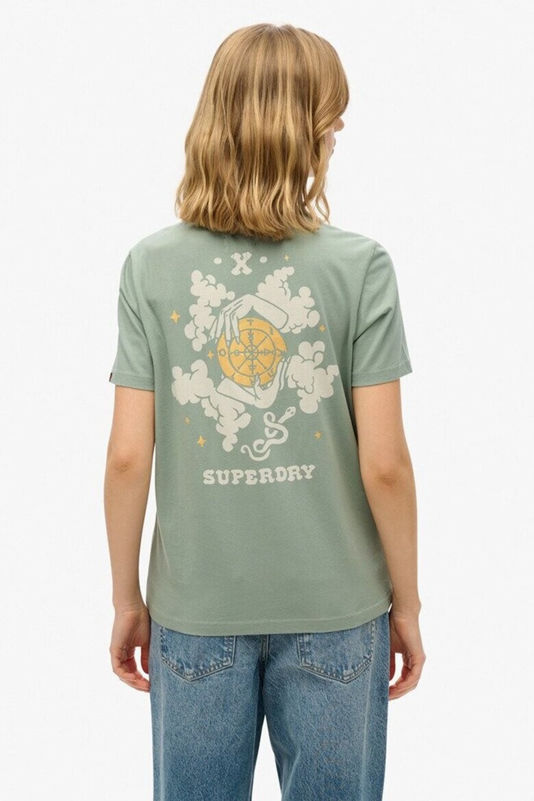 SUPERDRY Памучна тениска с текст на гърба - Pepit.bg