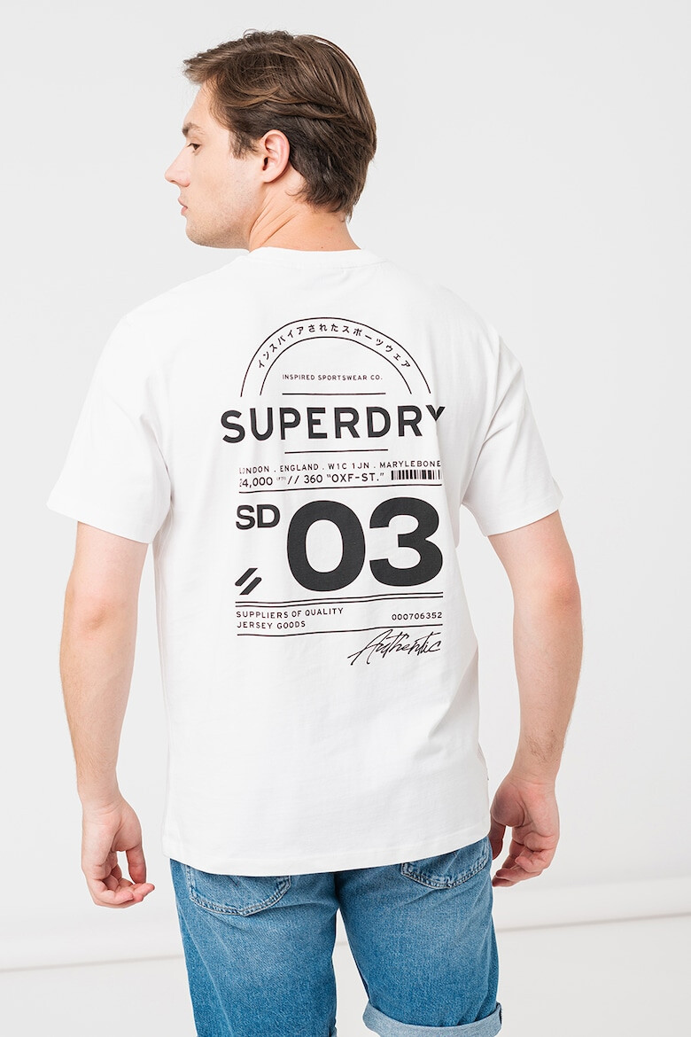 SUPERDRY Памучна тениска Stacked - Pepit.bg