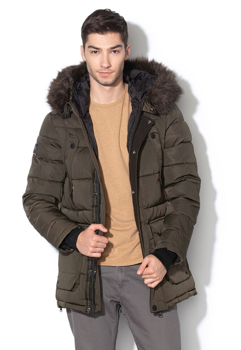 SUPERDRY Подплатена парка Chinook с еко пух - Pepit.bg